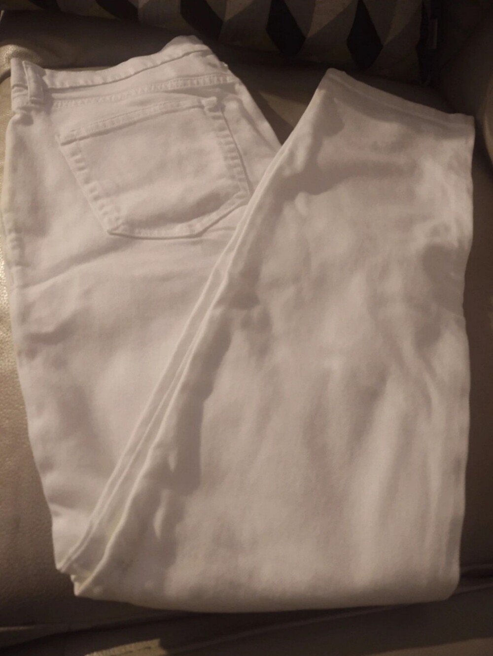 Sun & Stone Men’s White Straight Leg Jeans